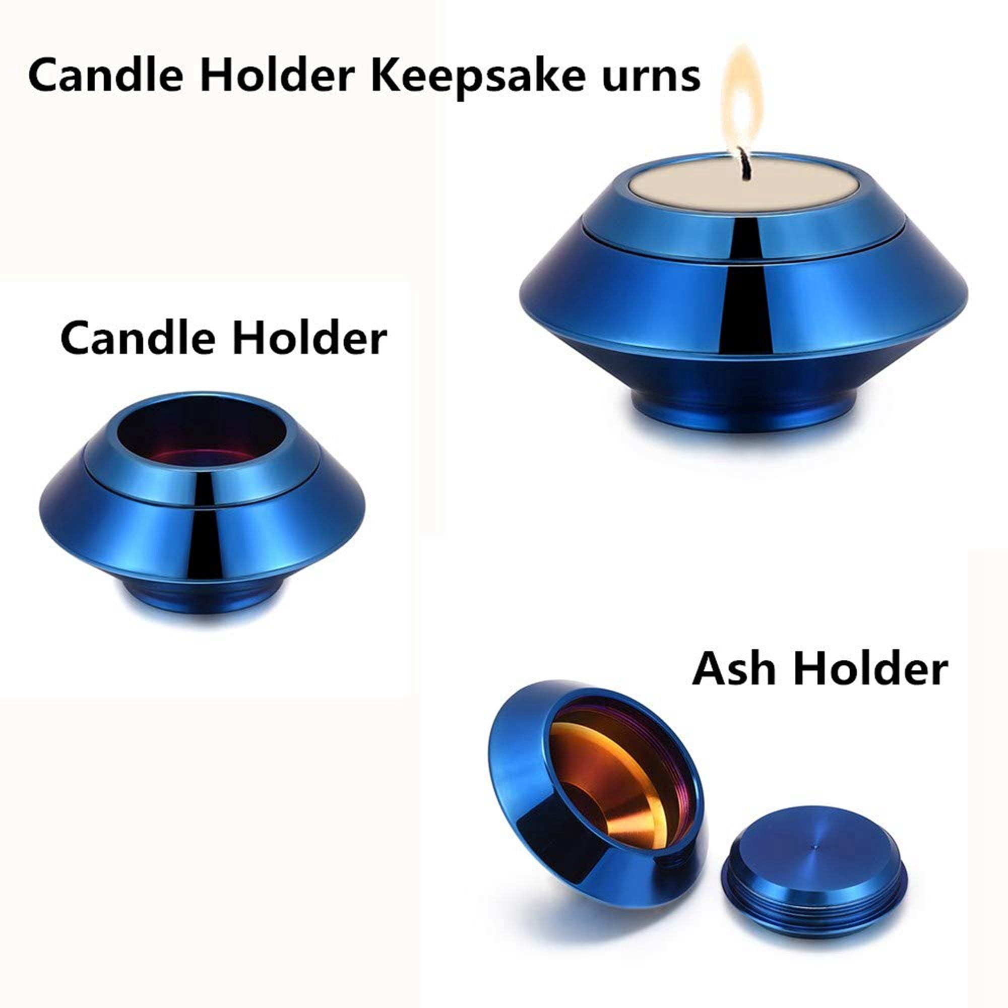 Cremation Urns for Ashes Stainless Steel Candle Ash Holder Keepsake Urn for Ashes Mini Funeral Urns for Human Ashes/Pet Ashes