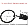thumbnail image 3 of 40 Pack Metal Curtain Rings with Clips | 1.26" or 1.5" Interior Diameter | Fits 1.2" or 1.4" Curtain Rods | Heavy-Duty Drapery Clips for Hats & Clothes | Polished Black Finish, 3 of 6