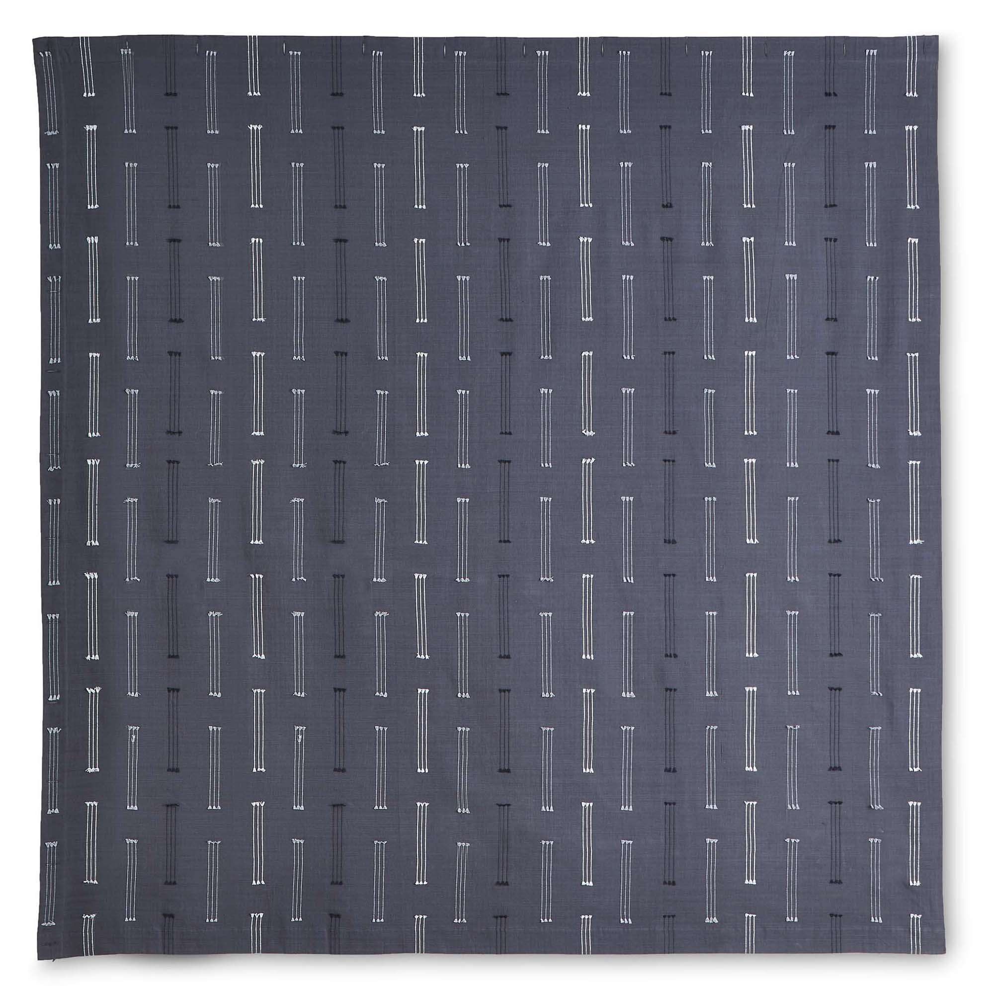 Better Homes & Gardens Clipped Stripe Cotton Shower Curtain, 72" x 72", Gray