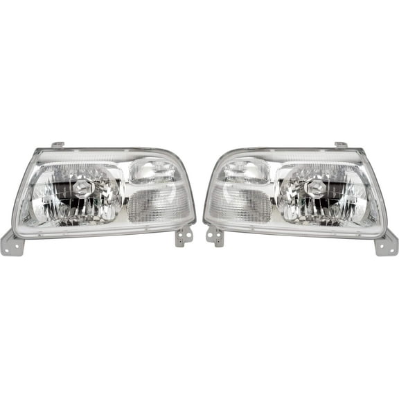 EPIC LIGHTING OE Style Halogen Headlights Assembly Replacement for SUZUKI 99-03 VITARA 99-05 GRAND VITARA 02-03 XL-7 [ SZ2502104 SZ2503104 3532065D01 3512065D01 ] Pair