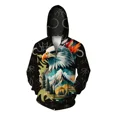 thumbnail image 4 of Sudadera con capucha para hombre Sudadera con capucha de otoño e invierno para hombre Sudadera con estampado de águila genial Ropa Y2k Sudadera con capucha holgada Sudadera con capucha con cremallera, 4 of 5