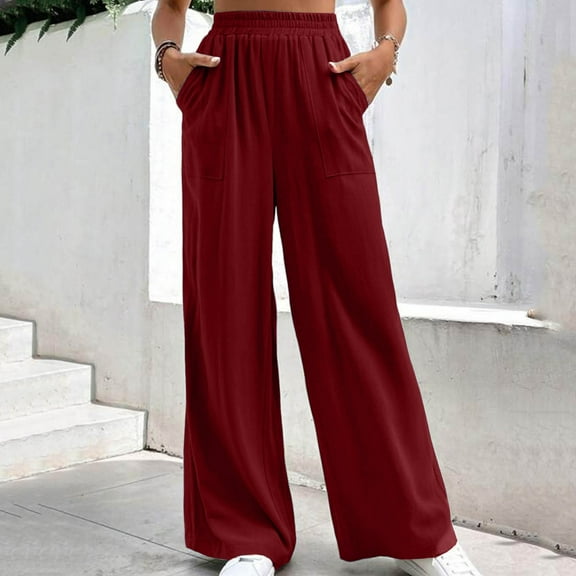 Women Sweatpants Clearance Wide Leg Ladies Lounge Sweatpants Casual Active Joggers Sweatpants Joggers Women Comfy Teens Red XXL