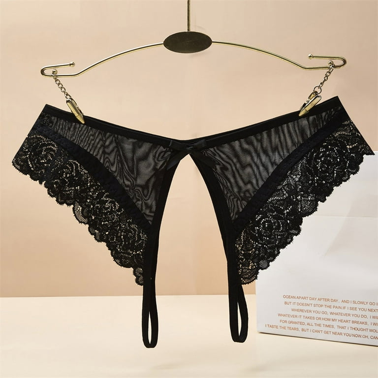 Womens Lace Breathable Lace Hollow Out And Raise The Pure Brief Panties  Glow in The Dark Lingerie