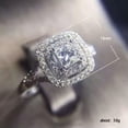 thumbnail image 2 of K-KED 925 Silver Rings Clear Zircon Crystal Ring Womens Men's Retro Fashion Jewelry-7, 2 of 6