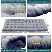 NAIZEA 75 Folding Camping Bed for Adult, Sleeping Cot Guest Bed with Mattress, Folding Camping Cot with Carry Bag