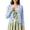 Blue, variant on Women's Long Sleeve Button Down Vee Neck Classic Sweater Knit Cardigan