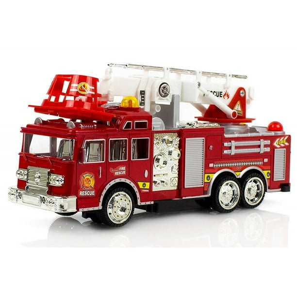 Fire Engine Truck Kids Toyl Kids Toy Extending Ladder & Lights & Siren