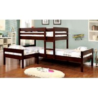 Furniture of America Franny Transitional Triple Bunk Bed, Espresso
