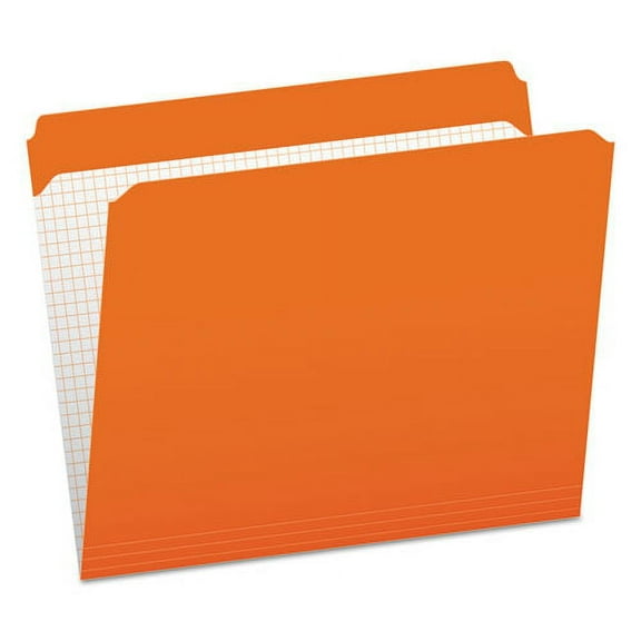 Double-Ply Reinforced Top Tab Colored File Folders, Straight Tabs, Letter Size, 0.75" Expansion, Orange, 100/Box | Bundle of 2 Boxes