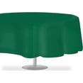 thumbnail image 1 of HAHDAXIA Nappe de Fête Jetable Standard en Plastique Vert Foncé [Lot de 12] Nappe Ronde de 84 Pouces pour Usage Intérieur et Extérieur, 1 of 7