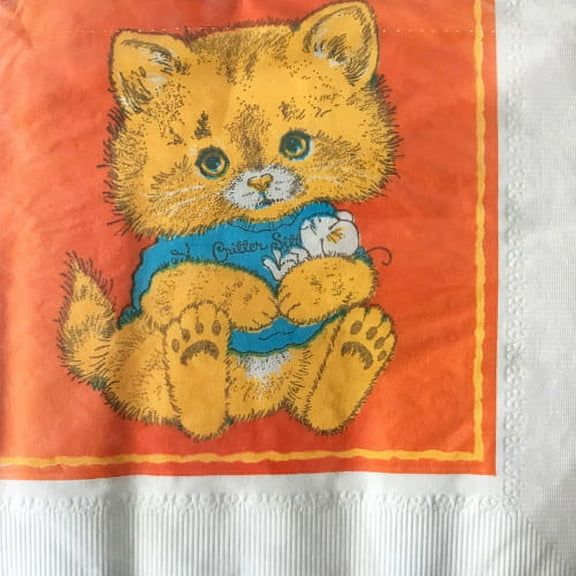 Critter Sitters Vintage Orange Lunch Napkins (20ct)