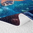 thumbnail image 5 of Erosebridal Teens Cartoon Sea Turtle Twin Quilt Set,Boys Girls Kawaii Coastal Ocean Animal Twin Coverlet Set, 5 of 7