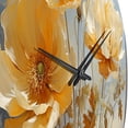 thumbnail image 3 of Designart "Peach Buttercups love expression II" Floral Oversized Wall Clock, 3 of 5