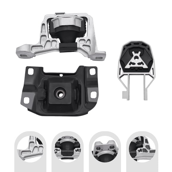 Miumaeov 3PCS Engine Motor &Transmission Mount Kit For Ford Focus 2012-2018