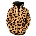 thumbnail image 2 of Sudadera con capucha y cremallera con estampado 3D de leopardo para hombre, moda Harajuku, textura de piel de animal, sudaderas de manga larga, ropa de calle, sudaderas de hip hop, 2 of 5