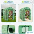 thumbnail image 3 of OGrow Mini Walk In Greenhouse for Outdoors Portable Green House 2 Tiers 8 Shelves 15lbs, 3 of 7