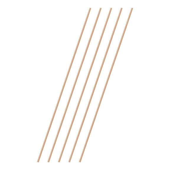 Uxcell 5-Pack Copper Round Rod 3mm x 300mm T2 Copper Stock