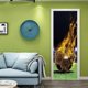 thumbnail image 2 of (77x200cmStyle F)Door Sticker Trompe l'oeil Effect 3D Interior PVC Wall Stickers for Decoration Wall Living Room Kitchen Bedroom Bathroom Wallpaper, 2 of 5
