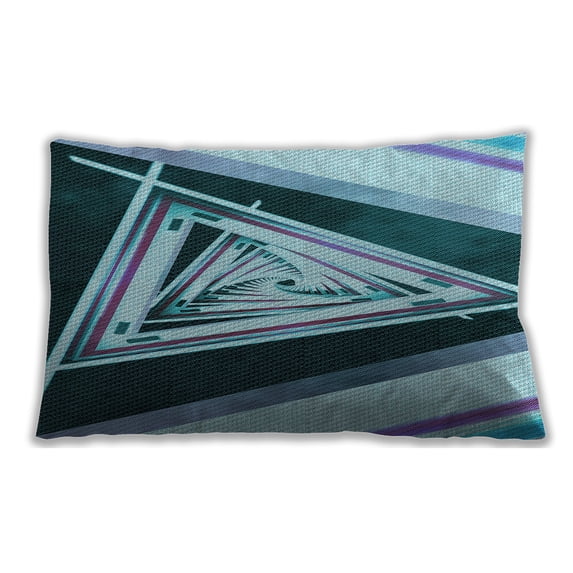 Ahgly Company Outdoor Rectangular Contemporary Lumbar Throw Pillow, 13 inch by 19 inch