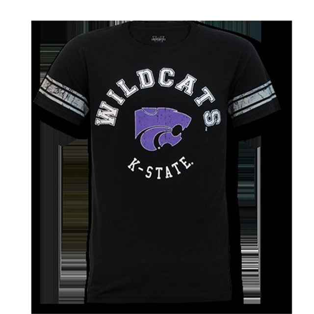 W Republic Mens Football Tee K-State- Black - Extra Large