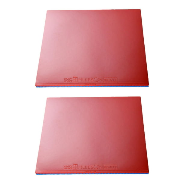 Repuesto de goma para tenis de mesa para adultos, accesorios de raqueta de tenis ligeros y duraderos para interiores, goma para exteriores, 2 uds. Rojo