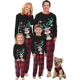 thumbnail image 2 of OAKFashion Pijamas navideños para la familia, pijamas navideños, pijamas a juego para la familia, conjunto de ropa de dormir, pijamas navideños de alce, 2 of 3