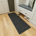 thumbnail image 6 of Ottomanson Non-Slip Hallway Runner Rug 1'10" x 6' Stain-Resistant Low Pile Carpet for Kitchen, Black, 6 of 12
