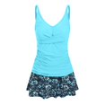 thumbnail image 5 of yueewhu Womens Tankini Bathing Suits with Skirt Two Piece Tummy Control Swimsuits Ladies Swimwear (Green, S), 5 of 7