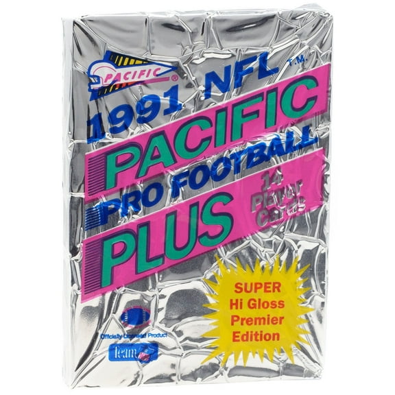 NFL 1991 Pacific Pro Football Plus Trading Card Wax Pack (14 Cards)