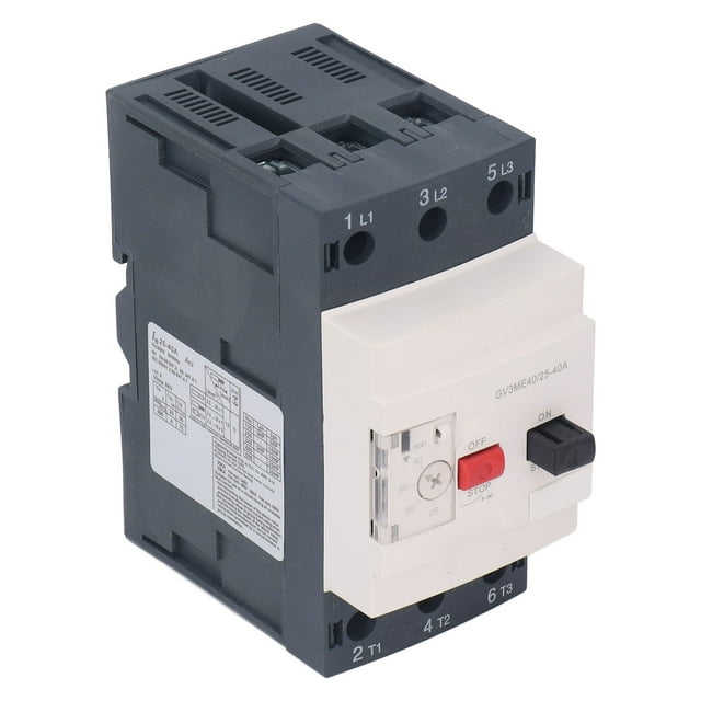 Motor Circuit Breaker, Easy Maintenance ABS Short Circuit Prevention Motor Circuit Interrupter 35mm Rail Mounted Long Life Stable for Factory
