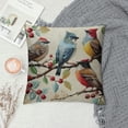 thumbnail image 2 of Chilfamy Watercolor Animal Birds Stand On Tree Branch Throw Pillow Cover Cushion Case Material Decorative White, 2 of 5