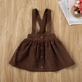 thumbnail image 6 of Douhoow Toddler Girls Suspender Skirts Summer Kids Solid Color Corduroy Strap Skirt, 6 of 9