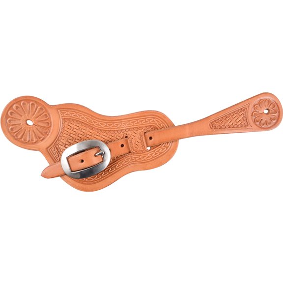 Martin Saddlery Natural Basket Stamp Spur Strap Brown