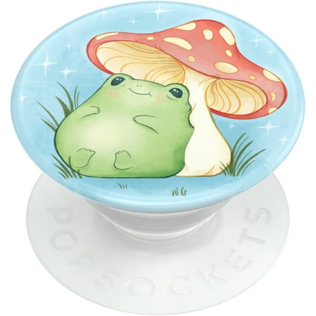 PopSockets Adhesive Phone Grip with Expandable Kickstand and swappable top- Green Sleepy Frog