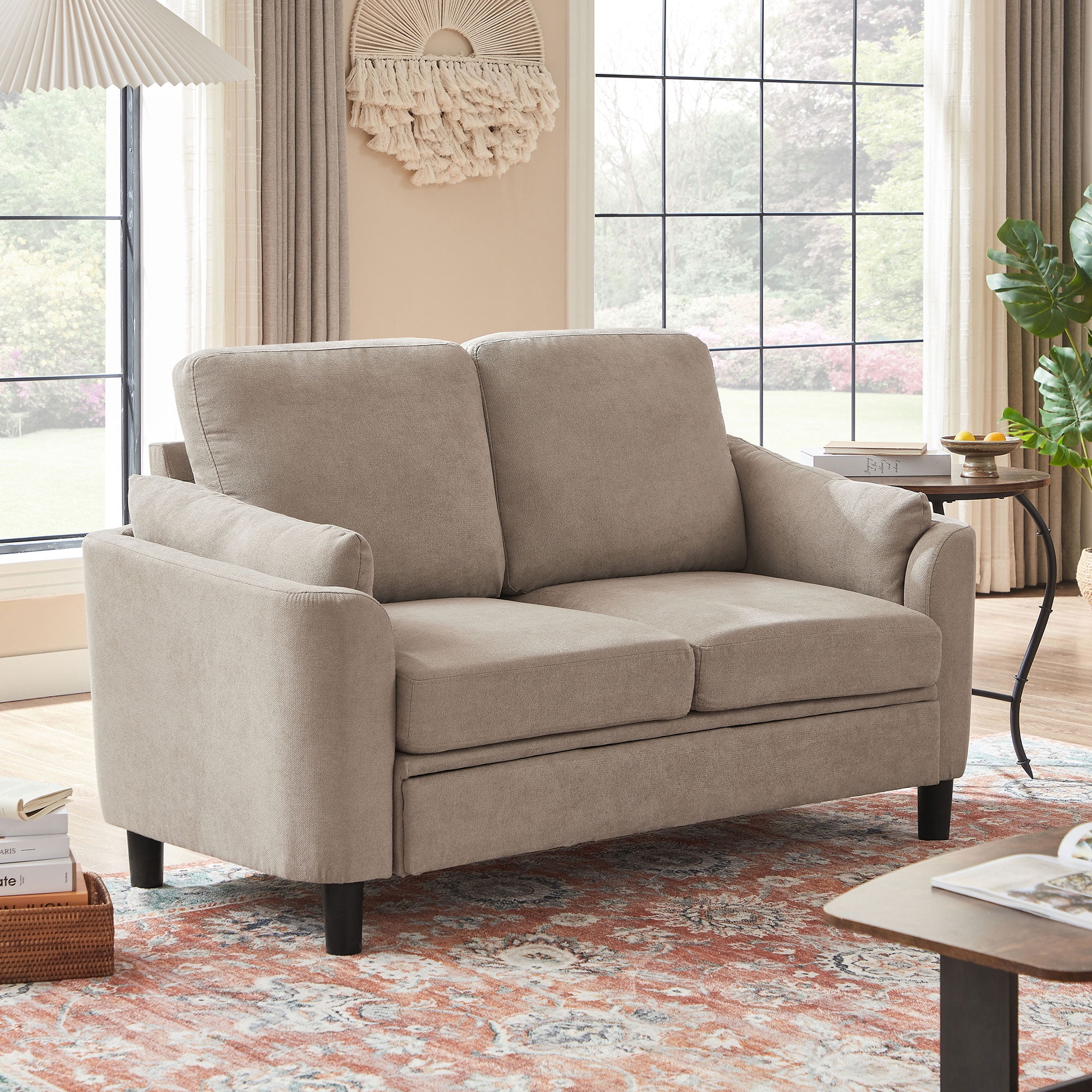 Pingliang Home 59" Loveseat Small Sofa Couch 2 Seater for Living Room Bedroom Apartment Studio Office,Double Seat Love Seat