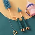 thumbnail image 4 of Baby Bottle and Nipple Brush Silicone Bottle Brush Long Spinning Handle Cleaning Brush for Cleaning Breast Pump - green, 4 of 6