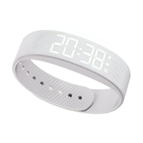 GJX Fitness Tracker Bracelet Watch,Pedometer for Walking Running,Non-Bluetooth Waterproof and Step Tracker Watch for Women and Men,Digital Step Counter Calorie Counter(White)