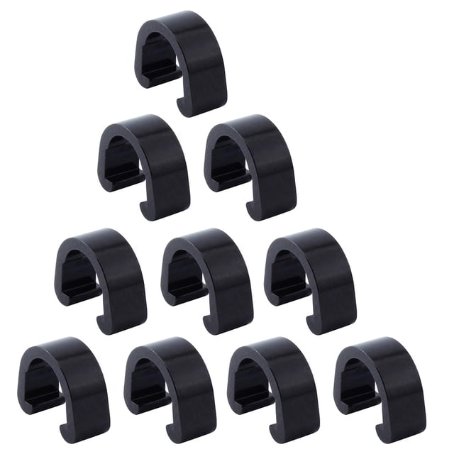 Naiovety 10 piezas Cable de bicicleta C Clips Cables de freno resistentes profesionales Abrazaderas de fijación Fijación de accesorios Fijador Type11 NO11