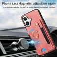 thumbnail image 2 of for Samsung Galaxy A25 5G Phone Case Wallet with Card Holder,PU Leather Flip Folio Case,RFID Blocking Ring Holder Kickstand Wrist Strap Magnetic Protective Women Men Cover,Pink,For Galaxy A25 5G, 2 of 10