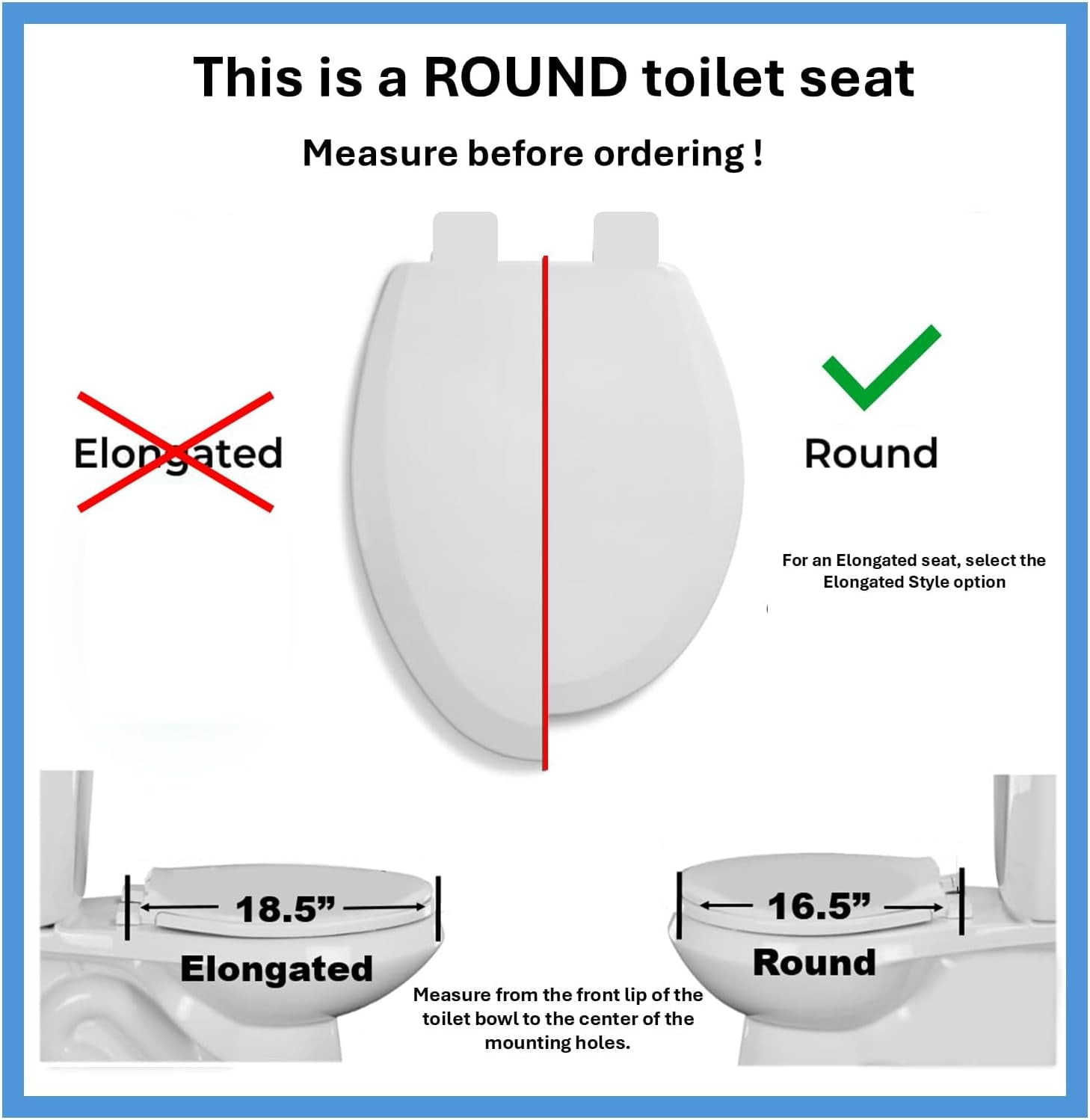5Q1R3-16CH Solid Oak Contemporary Design Toilet Seat with Slow Close & R'N'C Hinge, Round, Mahogany with Chrome