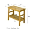 thumbnail image 4 of Grade-A Teak Wood Manchester Shower Seat 24" Outdoor Patio Stool Bench, 4 of 4