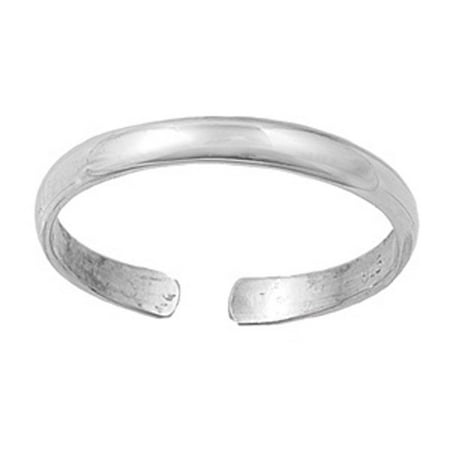 2.5mm Plain Band .925 Sterling Silver Toe Ring
