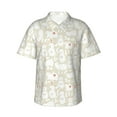 thumbnail image 1 of Fotbe White Rabbit Camisa Hawaiana para Hombre Unisex – Camisa Casual de Verano con Botones de Manga Corta de Algodón y Lino,X-Large, 1 of 7