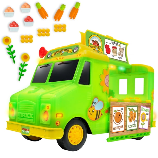 Food Truck Maxx Action 12 Farmer's Market con luces y sonidos