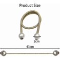 thumbnail image 2 of 4 Pcs Pearl Curtain Tiebacks, Metal Weave Rope Curtain Hold back for Home Hotel Office Window Curtain Accessories, 2 of 5