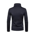 thumbnail image 3 of Men Thermal High Collar Turtleneck Slim Fit Pullover Long Sleeve Ribbed Knit Sweater Stretch Basic Shirts Tops, 3 of 5