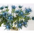 thumbnail image 5 of MAMOWEAR Artificial Flowers Fake Eryngium Foetidum Simulation Sea Holly Flower UV Resistant Faux Plastic Flowers for Wedding Home Garden Indoor Outdoor Decor, 5 of 9