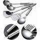 thumbnail image 4 of Jinyi Less Steel Kit Utensil Set - Ing Utensils Kit Tools Tongs Spatula Spoon For Nonstick Ant Ware(1set, Silver), 4 of 5