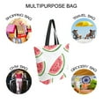 thumbnail image 7 of FORMRS Womens Canvas Tote Bag with Zipper Inner Pocket Shoulder Handbag, White Watermelon, 7 of 7