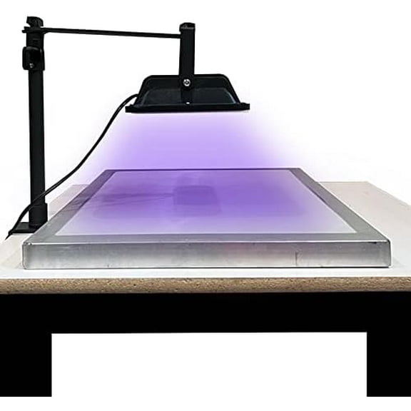 Exposure Unit 30W UV LED - Photo Emulsion Exposure LED Kit for Screen Printing Screens, UV Screen Printing Light with Adjustable Stand, Screen Printing Supplies
